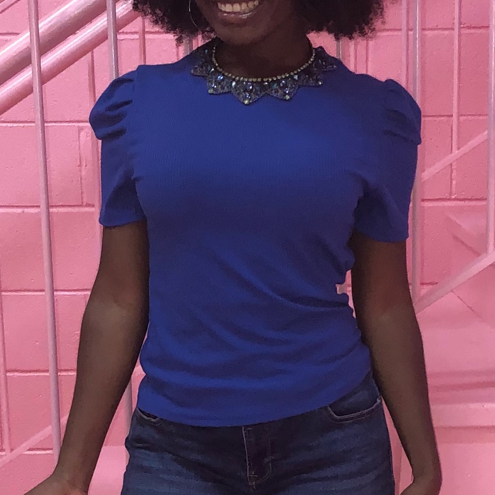 Royal blue top